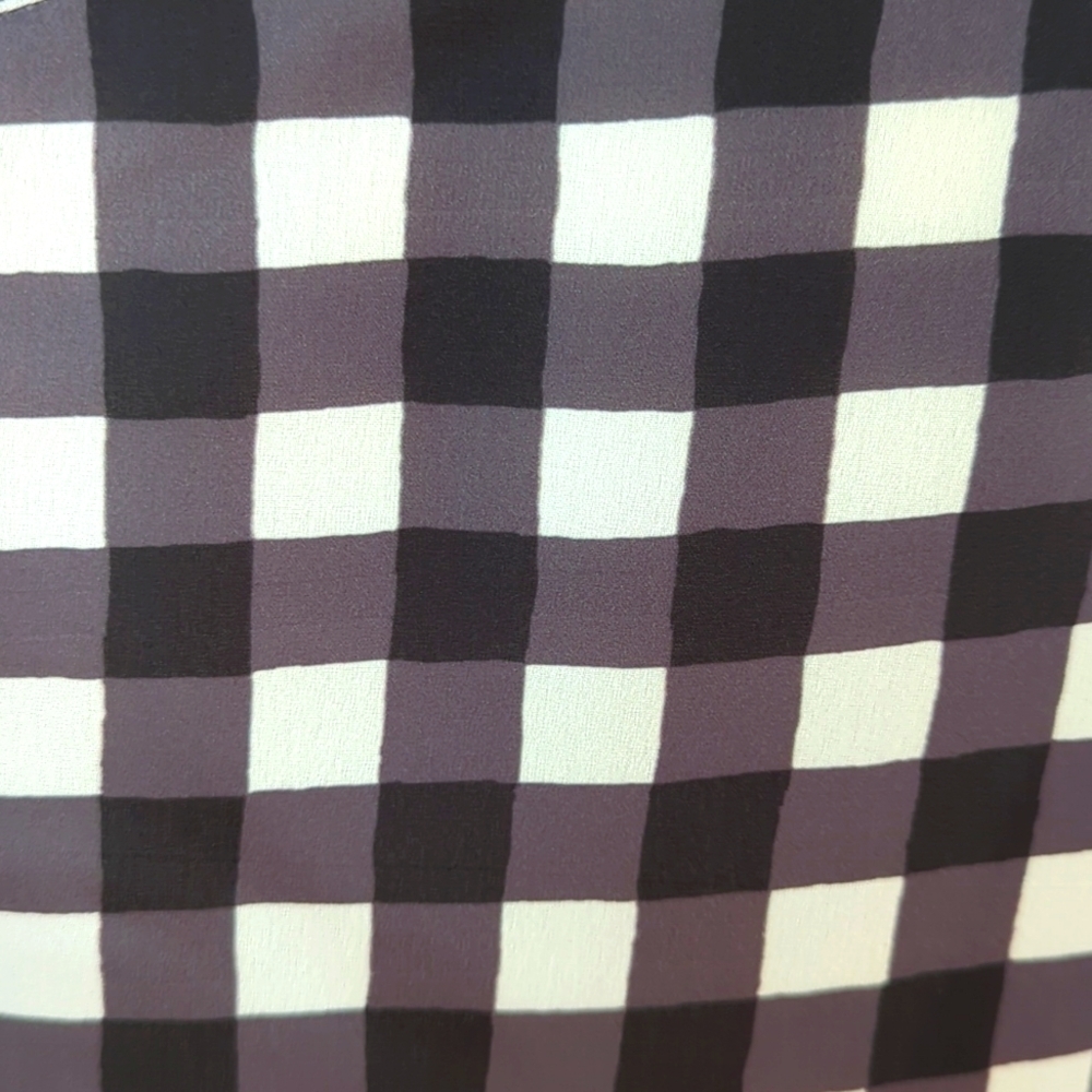 Banana Republic Long Sleeve Off Shoulder Plaid Tunic Top - Size XS - Picture 8 of 10